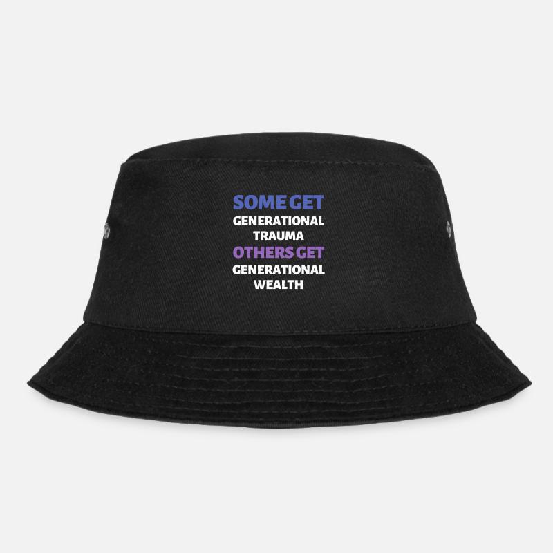 Armut Reichtum Spruch Englisch - Bucket Hat - Schwarz