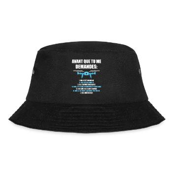 Drohne drones quadrocopter Geschenk - Bucket Hat - Schwarz - Vorne - Lela (165cm)