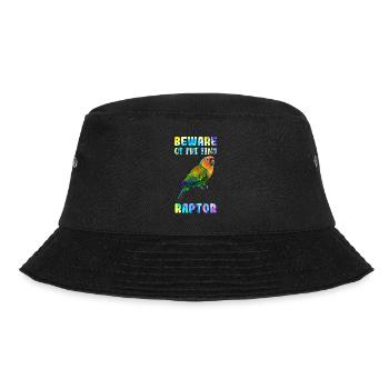 Lovebird Beware of the Tiny Raptor Liebesvögel - Bucket Hat - Schwarz - Vorne - Lela (165cm)