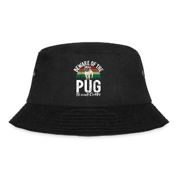 Pug Gifts for Pug Lovers - Bucket Hat - Schwarz - Vorne - Lela (165cm)