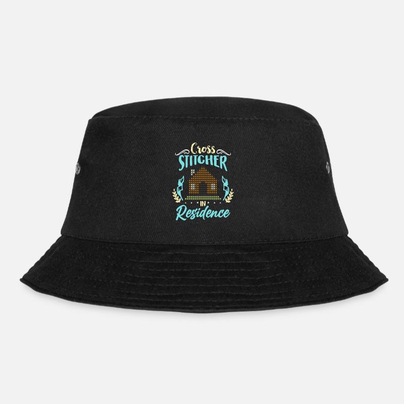 Cross Stitch Cross Stitcher In Residence Quilting - Bucket Hat - Schwarz