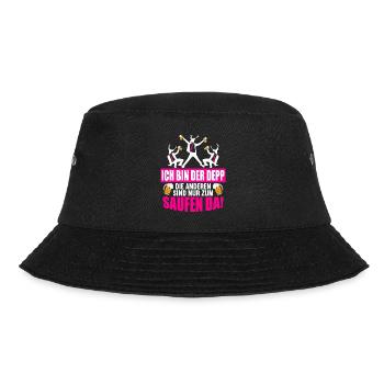 Junggesellenabschied Poltern Polterabend JGA - Bucket Hat - Schwarz - Vorne - Lela (165cm)