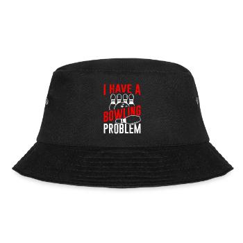 Bowlingspieler I have a Bowling Problem Bowler - Bucket Hat - Schwarz - Vorne - Lela (165cm)
