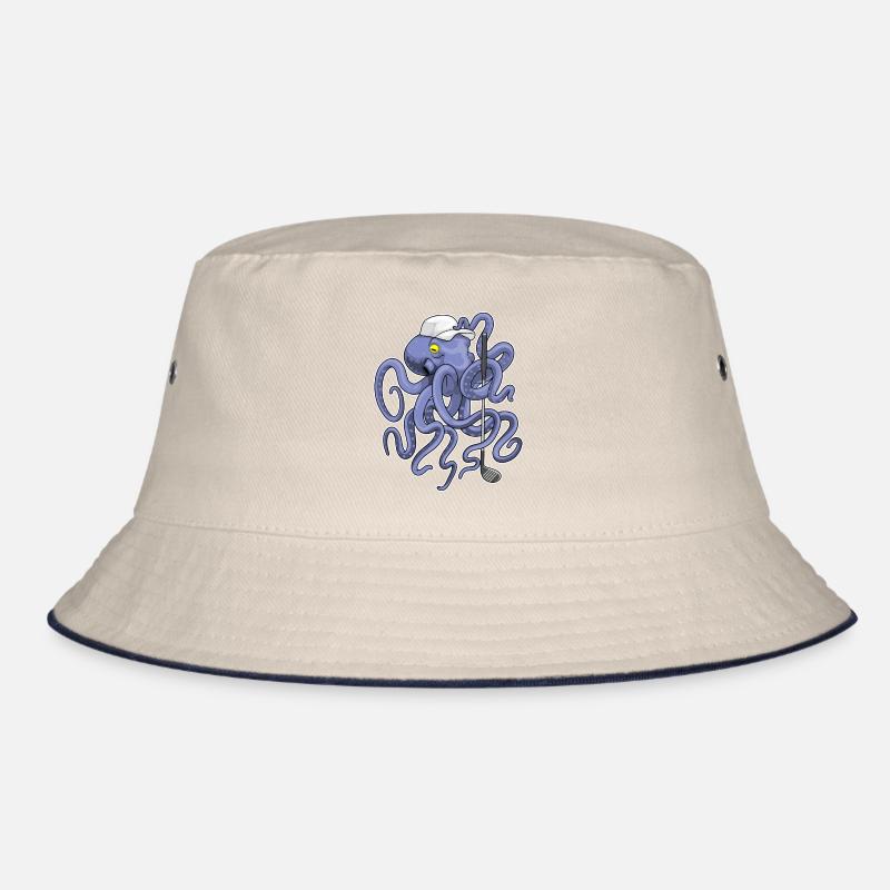 Krake Golf Golfschläger Bucket Hat