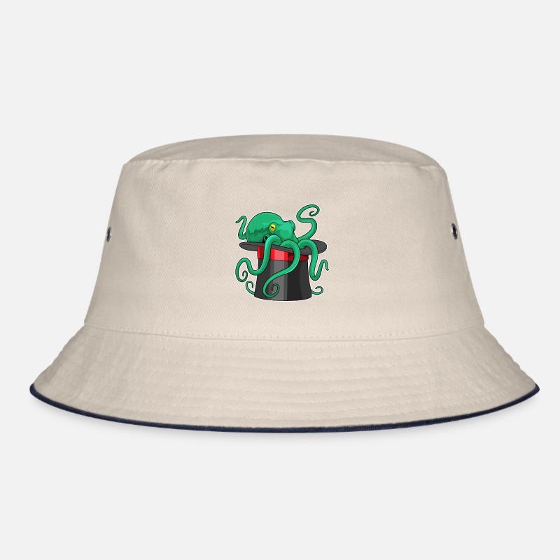 Krake Zauberer Zylinder Bucket Hat