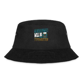 Die Revolution wird getippt Schreibmaschine Autor - Bucket Hat - Schwarz - Vorne - Lela (165cm)