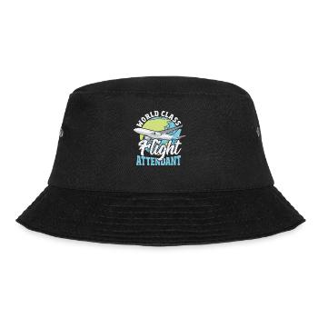 Weltklasse Flugbegleiterin Aviation - Bucket Hat - Schwarz - Vorne - Lela (165cm)