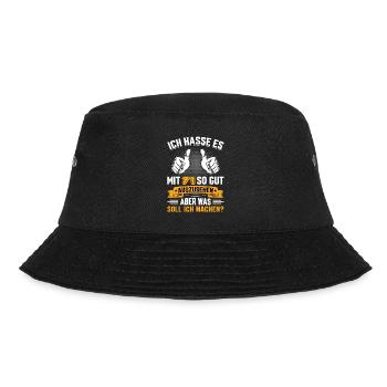71 Geburtstag 71 Jahre 71 Lebensjahr 71 Lebenalter - Bucket Hat - Schwarz - Vorne - Lela (165cm)
