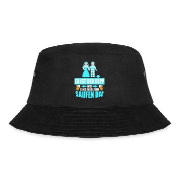 Junggesellenabschied Poltern Polterabend JGA - Bucket Hat - Schwarz - Vorne - Lela (165cm)