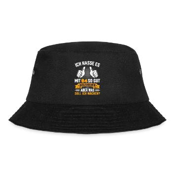 84 Geburtstag 84 Jahre 84 Lebensjahr 84 Lebenalter - Bucket Hat - Schwarz - Vorne - Lela (165cm)