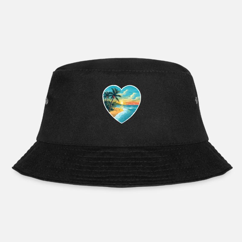 Strand Liebe - Bucket Hat - Schwarz