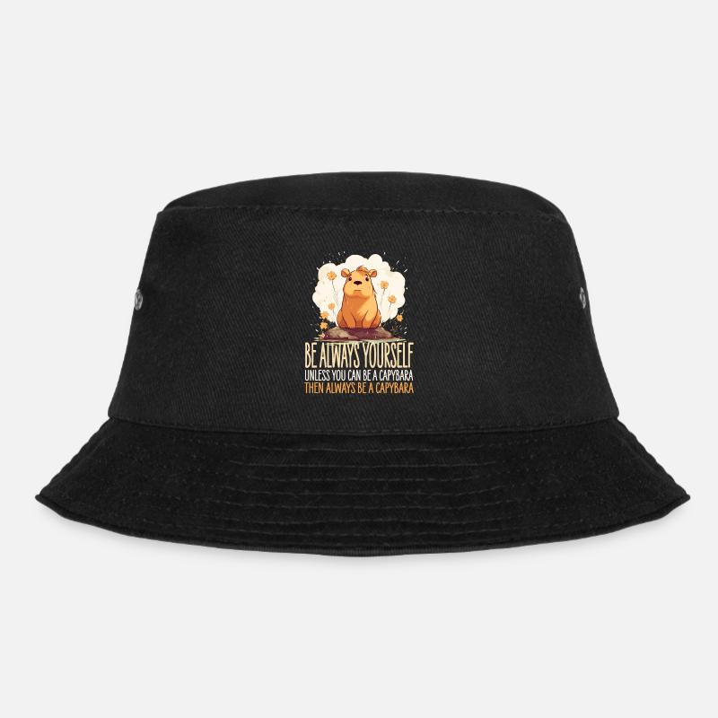 Capybara Immer Du Selbst - Bucket Hat - Schwarz