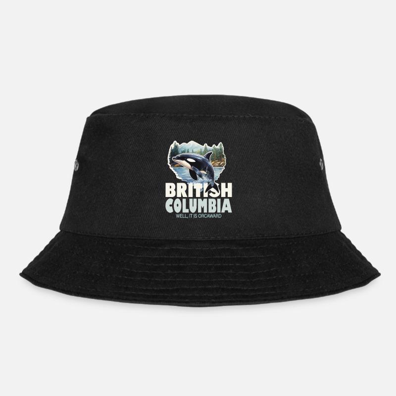 British Columbia Souvenir Orca - Bucket Hat - Schwarz