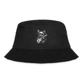 Chihuahua | Aloha Ukulele Hawaii Gitarre Lustiger - Bucket Hat - Schwarz - Vorne - Lela (165cm)