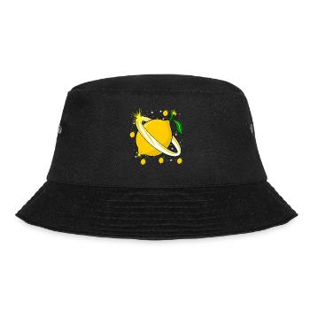 Zitrone im Weltraum Zitronen - Bucket Hat - Schwarz - Vorne - Lela (165cm)