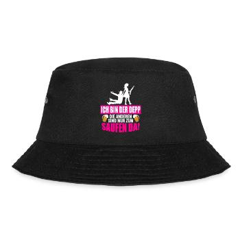 Junggesellenabschied Poltern Polterabend JGA - Bucket Hat - Schwarz - Vorne - Lela (165cm)