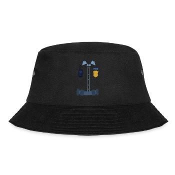 Polizei Uniform Lustig Halloween Offizier Gespenst - Bucket Hat - Schwarz - Vorne - Lela (165cm)