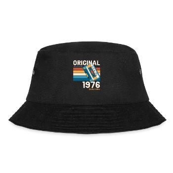 47. Geburtstag Mann Juli Jahrgang 1976 Kassette - Bucket Hat - Schwarz - Vorne - Lela (165cm)