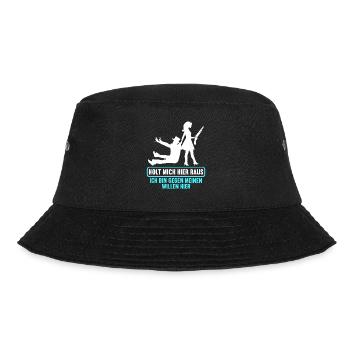 Junggesellenabschied Polterabend JGA Männer - Bucket Hat - Schwarz - Vorne - Lela (165cm)