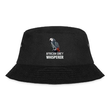 Grey Parrot Whisperer Bird Lover Parrot - Bucket Hat - black - Front - Lela (165cm)