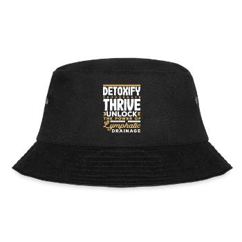 Detoxif. Rejuvenate. Thrive. Lymphatic Drainage - Bucket Hat - black - Front - Lela (165cm)