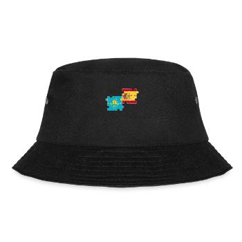 Kasachstan Spanien Flagge Spanisch Kasache - Bucket Hat - Schwarz - Vorne - Lela (165cm)