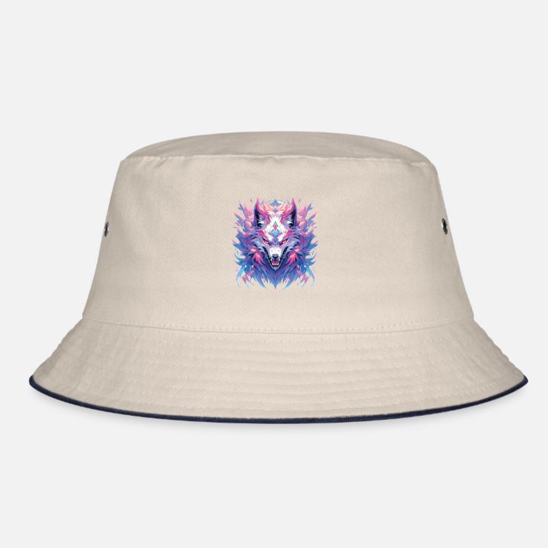 Wolf Wolfskopf Wölfe Waldbewohner Tiere Bucket Hat