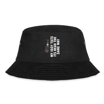Italian Greyhound Greyhound Dogs - Bucket Hat - black - Front - Lela (165cm)