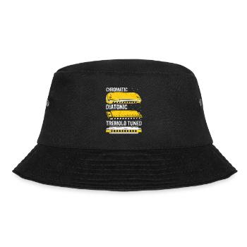 Mundharmonika Instrument und Mundharmonika - Bucket Hat - Schwarz - Vorne - Lela (165cm)
