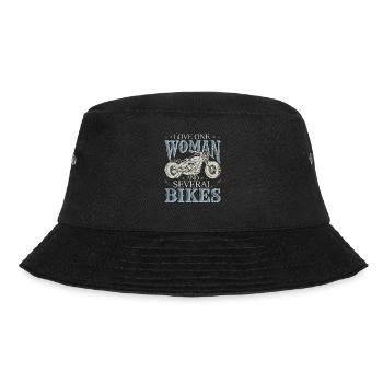 Love One Woman And Several Bikes - Bucket Hat - black - Front - Lela (165cm)