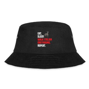 Italian Greyhound Greyhound Dogs - Bucket Hat - black - Front - Lela (165cm)