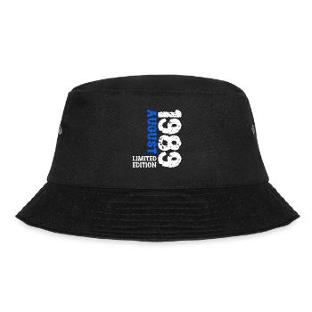 1989 August Limited Edition 34. Geburtstag Outfit - Bucket Hat - Schwarz - Vorne - Lela (165cm)