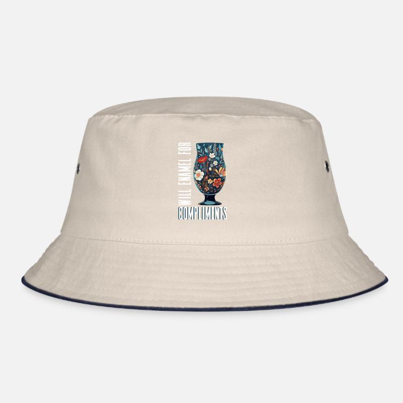 Will Emaille für Komplimente - Emailliertes Glas Bucket Hat