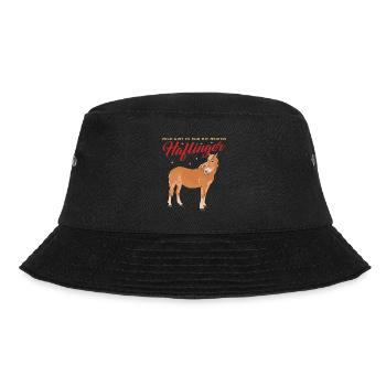 Haflinger Pferd Haffi Pferdebesitzer Geschenk - Bucket Hat - Schwarz - Vorne - Lela (165cm)