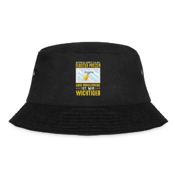 Fenster putzen Privatsphäre lustig - Bucket Hat - Schwarz - Vorne - Lela (165cm)