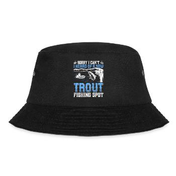 Funny Fishing Men Women - Bucket Hat - Schwarz - Vorne - Lela (165cm)
