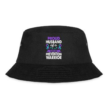 Husband of Suicide Prevention Warrior Awareness - Bucket Hat - black - Front - Lela (165cm)