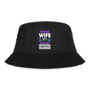 Wife of Suicide Prevention Warrior Awareness - Bucket Hat - black - Front - Lela (165cm)