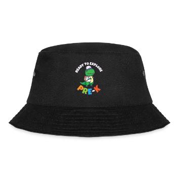 First Day Of School Day Ready to Explore Pre-K - Bucket Hat - Schwarz - Vorne