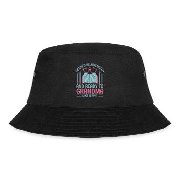 Retired Grandma Pensioner Pension Teacher Teach Re - Bucket Hat - black - Front - Lela (165cm)