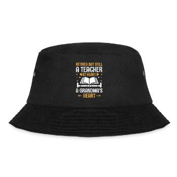 Retired Grandma Pensioner Pension Teacher Teach Re - Bucket Hat - black - Front - Lela (165cm)