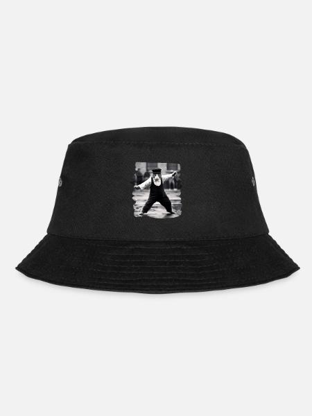 Katzen Katze Katzenliebhaber lustiges Katzen - Bucket Hat - Schwarz