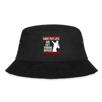 Kugelstoßen Werfen Leichtathletik - Bucket Hat - Schwarz - Vorne - Lela (165cm)