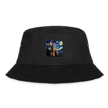 Airedale Terrier Van gogh starry night - Bucket Hat - Schwarz - Vorne - Lela (165cm)