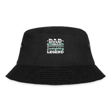 Fischjagd Dad Husband Spearfishing Legend Papa - Bucket Hat - Schwarz - Vorne - Lela (165cm)
