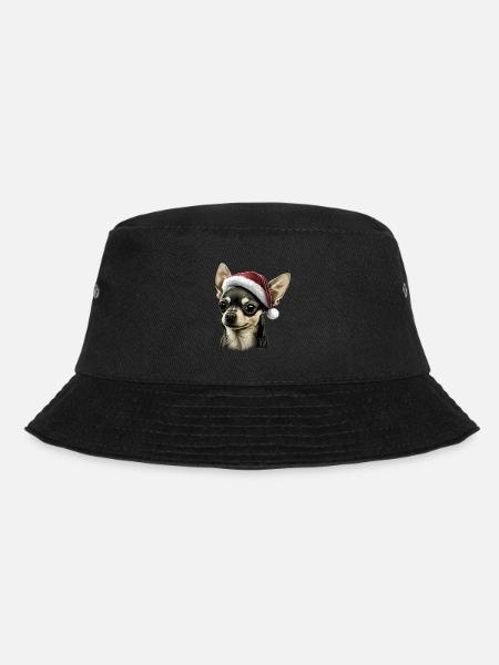 Chihuahua | Weihnachten | Weihnachtsbaum | - Bucket Hat - Schwarz