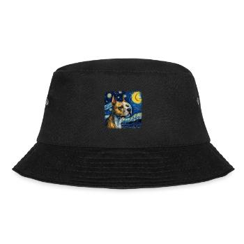American Staffordshire Terrier Van gogh starry - Bucket Hat - Schwarz - Vorne - Lela (165cm)