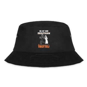 Bräutigam Hochzeit Heiraten Junggesellenabschied - Bucket Hat - Schwarz - Vorne - Lela (165cm)