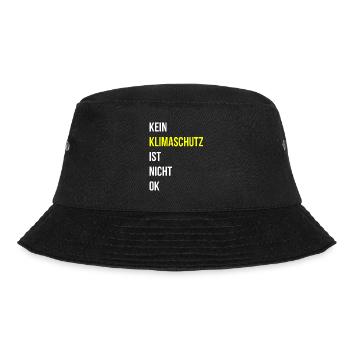 Klima Klimaschutz Spruch - Bucket Hat - Schwarz - Vorne - Lela (165cm)