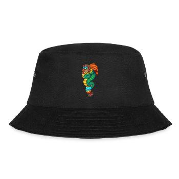 Aztec Calendar - Quetzalcoatl - Bucket Hat - black - Front - Lela (165cm)